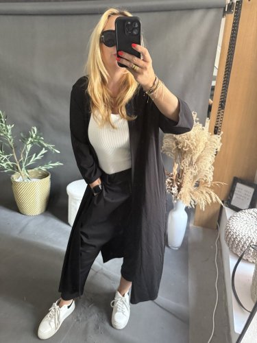 Kalhoty SUN bez knoflíku do 3XL-černé