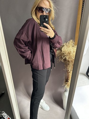 Kardigan bavlněná Aura-bordeaux