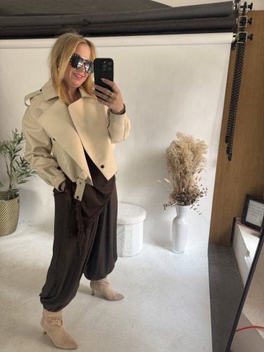 Kalhoty Chicca-hnědá