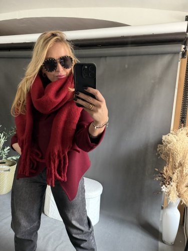 Šála oversize bordeaux