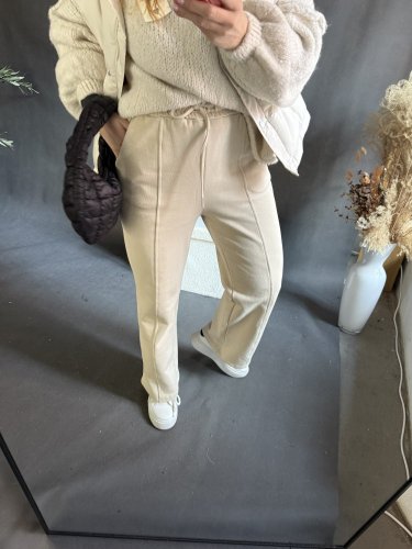 Teplákové nohavice Tara-béžové