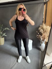 Tílko na postavu BIG špagetové ramínka na M-3XL-černé