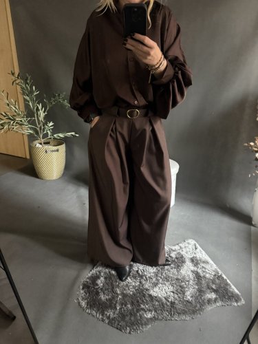 Kalhoty Ambel-hnědé