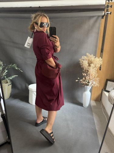 Šaty Business-bordeaux