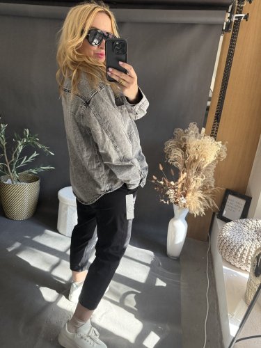 Džínová košile-šedá