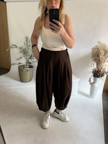 Nohavice Lux Luna-hnedá