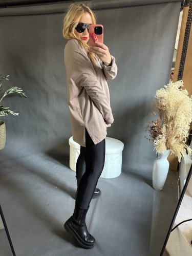 Tričko/tunika plus size-béžová