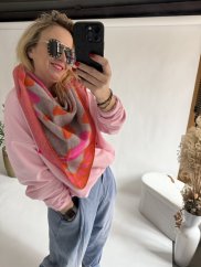 Šála Love Cat-šedá