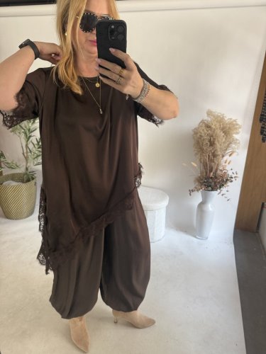 Kalhoty Chicca-hnědá