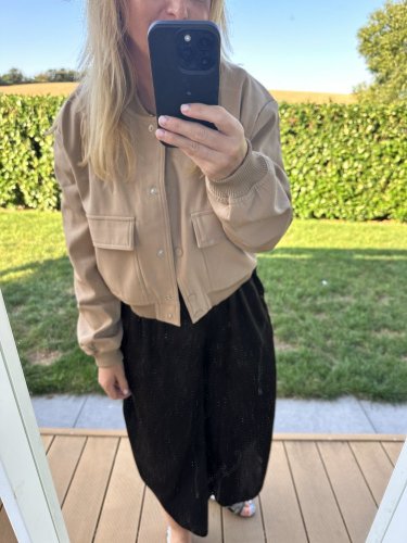 Bomber Zara-světle hnědá - Velikost: S