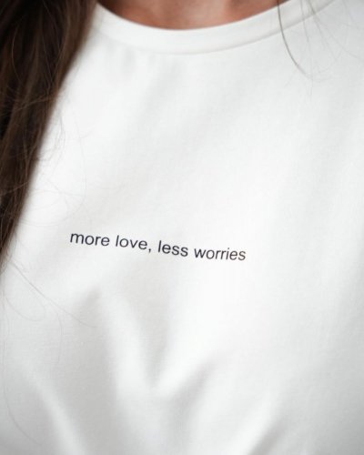 Tričko MORE LOVE-UNI SIZE-bílé