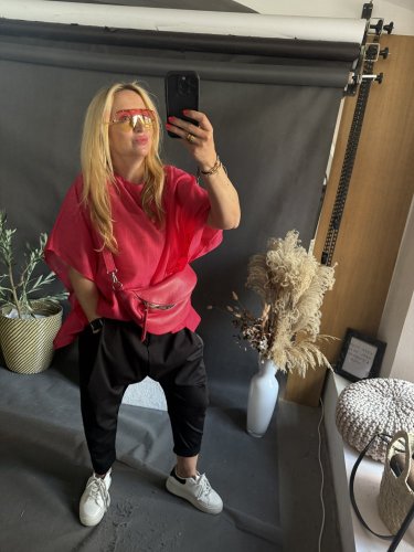 Halenka Sun průhledná Lyocel-fuchsie