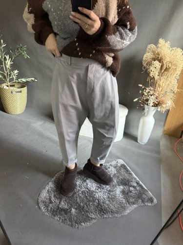 Kalhoty SUN bez knoflíku do 3XL-šedé