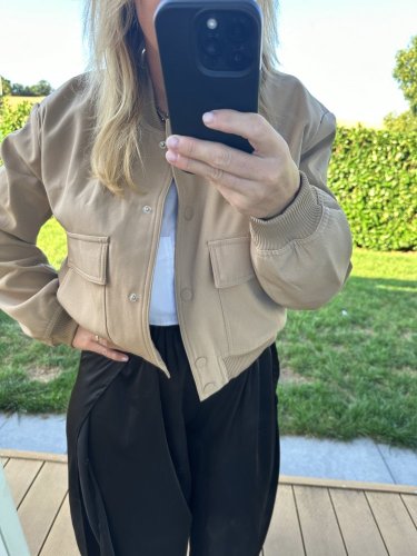 Bomber Zara-světle hnědá - Velikost: S