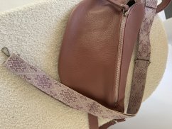 Popruh ke kabelce nebo ke Cupholder-stříbrné kování-Vzor Lila