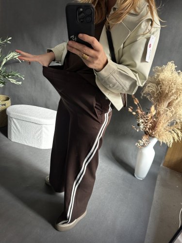 Nohavice s pruhom-max do M