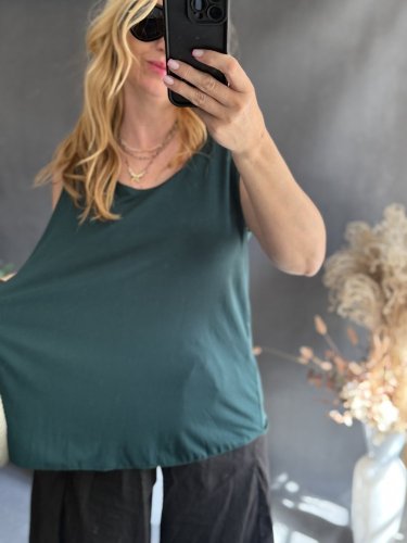 Tílko letní  na XL-4XL-olivově zelená