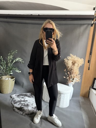 Sako tenké-lehce oversize-černé