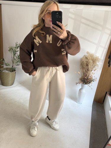 Tepláky Joyna-béžová