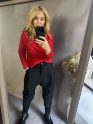 Sveter Moda-čiervený