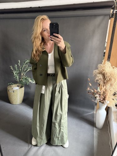 Kalhoty Pantagonna ve stylu sukně -khaki