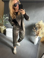 Kabátik SUN leather/semiš optika-zelená