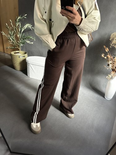 Nohavice s pruhom-max do M