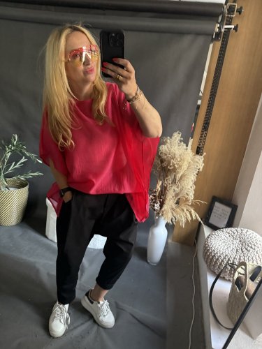 Halenka Sun průhledná Lyocel-fuchsie