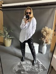 Kalhoty SUN v leather/semiš optice-černé