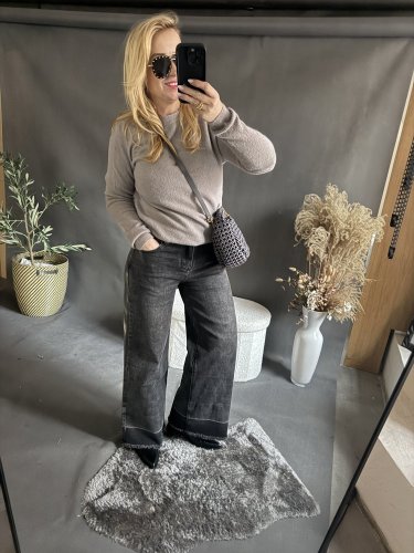 Džínsy Paris 2 šedo čierne