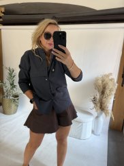 Košile knoflíky a stojáče SUN-tmavě modrá