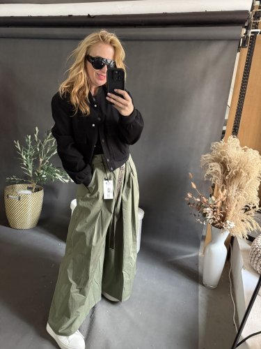 Kalhoty Pantagonna ve stylu sukně -khaki