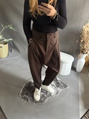 Nohavice Blair bavlnené- tmavo hnedé