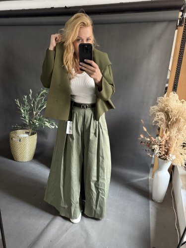 Kalhoty Pantagonna ve stylu sukně -khaki