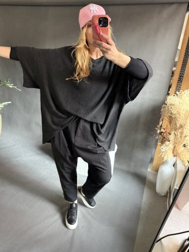 Svetr Moda lehký velký-černá