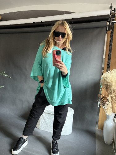 Sveter Moda ľahký veľký-mint