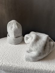 Set šál a čiapka-grey