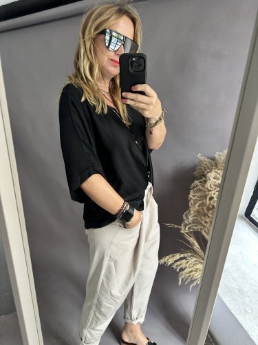 Bluza Liame-UNI SIZE na XS-XL-černá