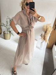 Šaty Business Tencel-mocca