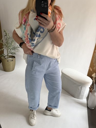 Nohavice Luisa Baloon-modré