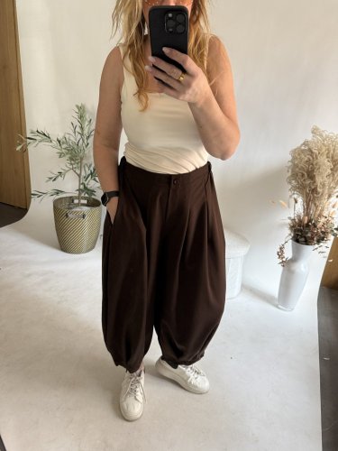 Nohavice Lux Luna-hnedá