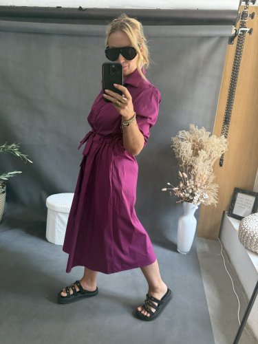 Šaty Business-fuchsia