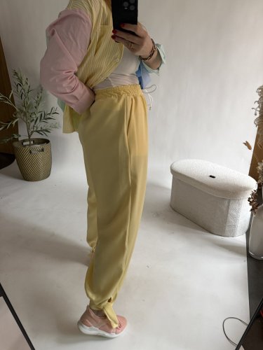 Nohavice Flowy hariem-yellow