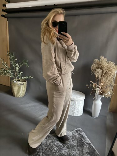 Tepláková souprava Lorene-béžová