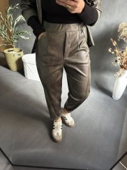 Kalhoty SUN v leather/semiš optice-zelené