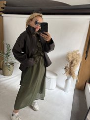 Šaty Business Tencel-khaki