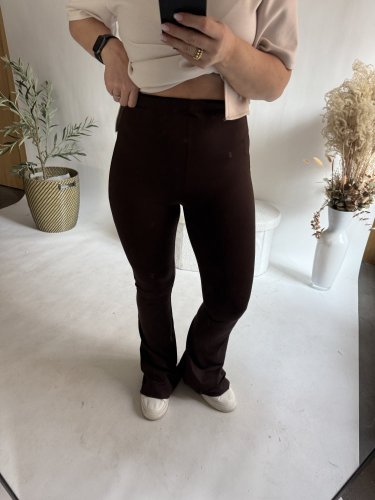 Legíny do zvonu Luxury-hnedé