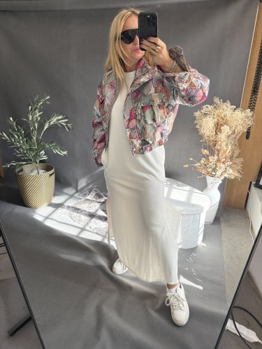 Šaty Basic dlouhé-bílé neprůhledné