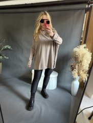 Tričko/tunika plus size-béžová