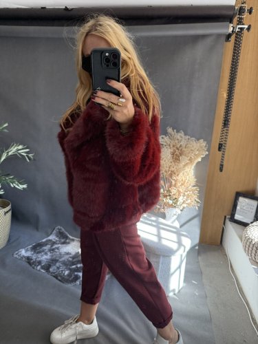 Kožíšek Stella-vínový